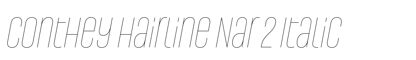 Conthey Hairline Nar 2 Italic